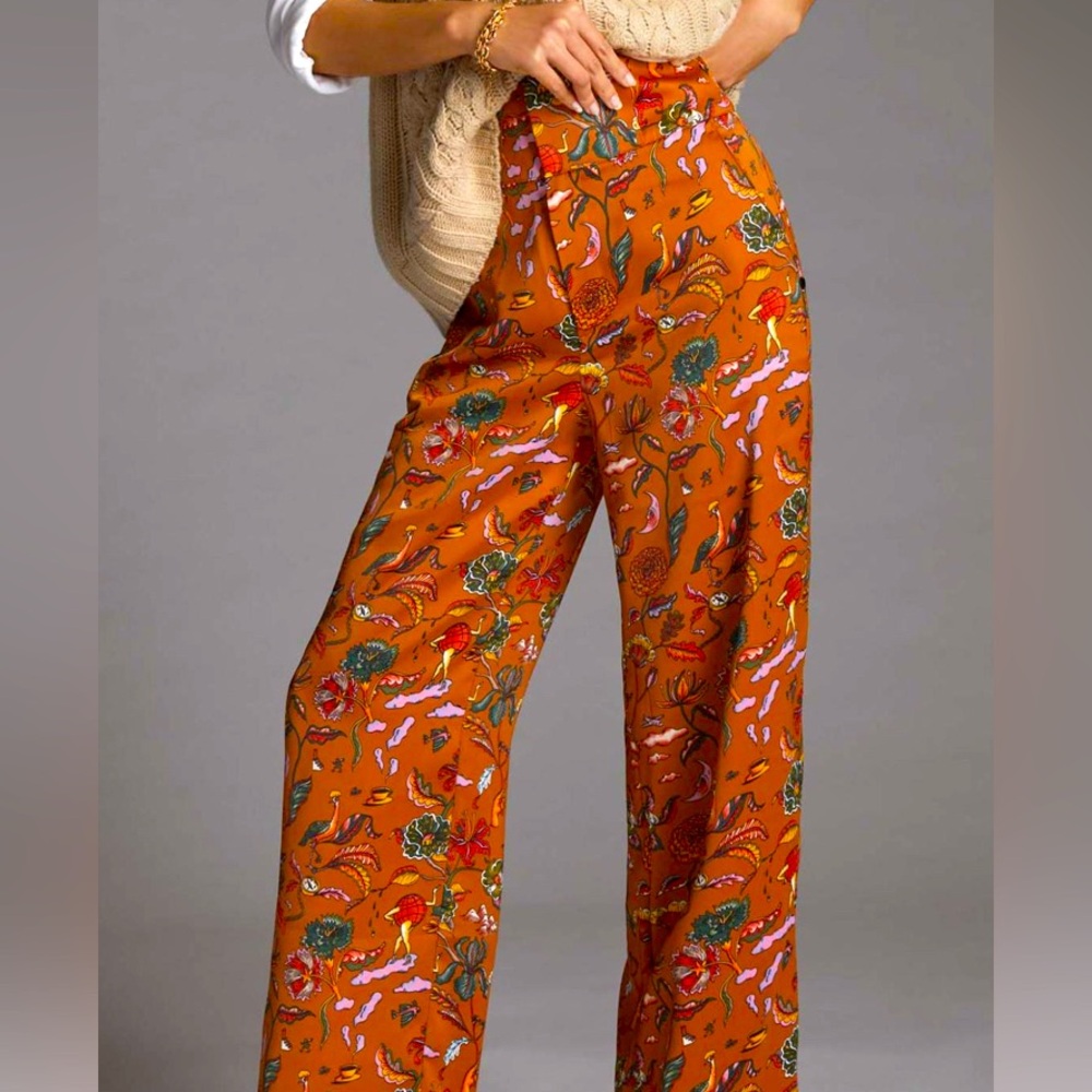 NWT $228 retail. Scotch & soda, wide leg floral print pants size extra small